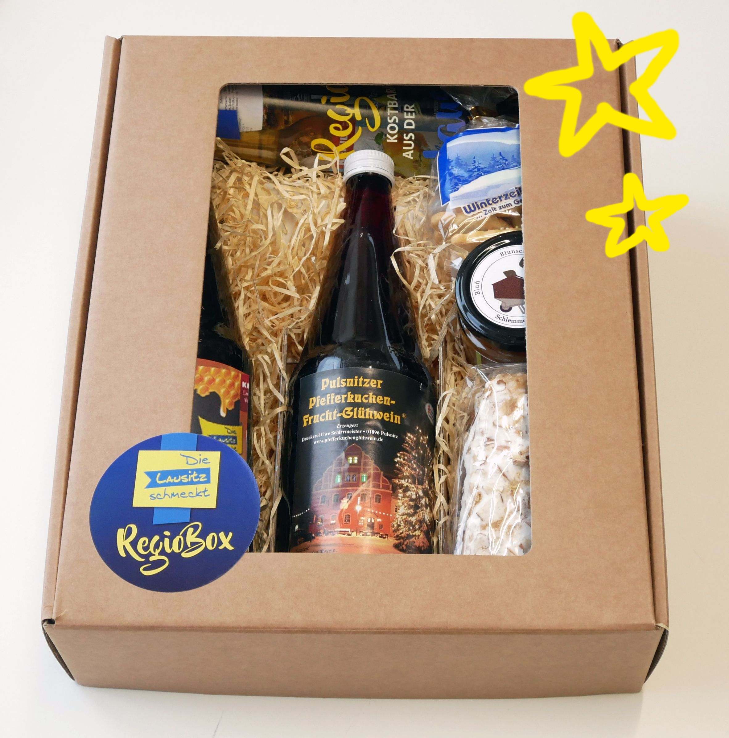 RegioBox Winteredition mit Pfefferkuchenglühwein stern